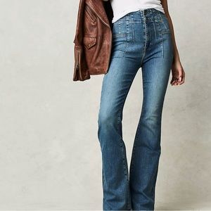 Free People - Jayde Flare Jeans - Sunburst Blue Wash - Size 30